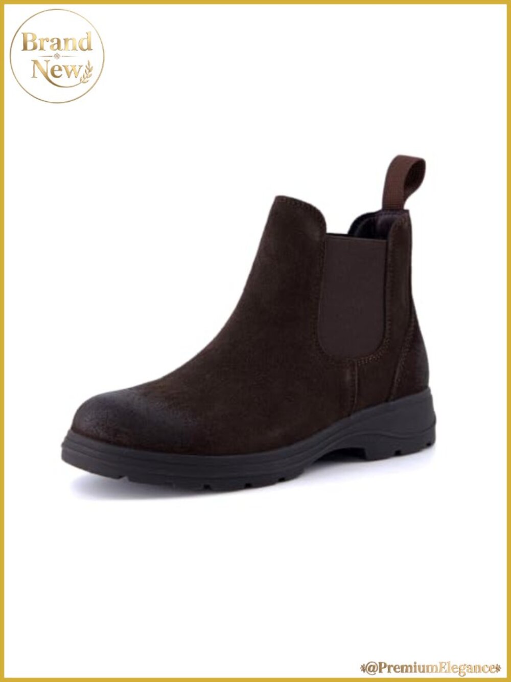 Water Resistant Genuine Suede Chelsea Ankle Boots Cushioned Insole Pull On